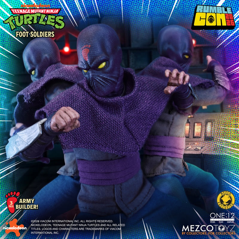 MEZCO One:12 Collective Foot Soldiers Army Builder Set - Cartoon Version